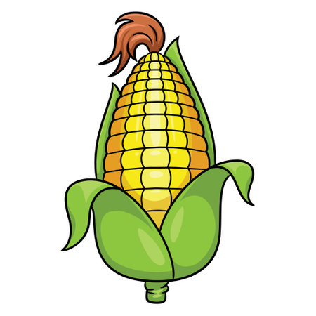 Illustration of a cute corn.のイラスト素材