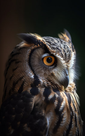 Eurasian Eagle Owl (Bubo bubo) portraitの素材
