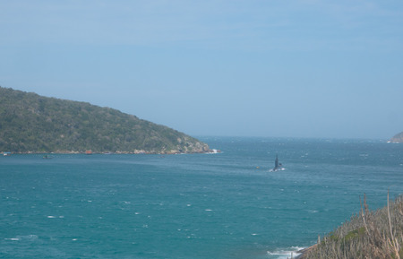 BUZIOS, BRAZIL - OCTOBER 24: A submarine is seen in the coast of Arraial do Cabo, Rio de Janeiro, Brazilのeditorial素材