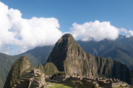 Machu Picchu, the ancient Inca city in the Andes, Cusco, Peruの写真素材