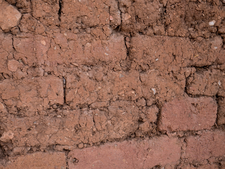 Texture of mud brick wallの写真素材