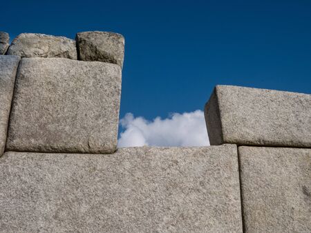 View the sky through a Machu Picchu a winwow