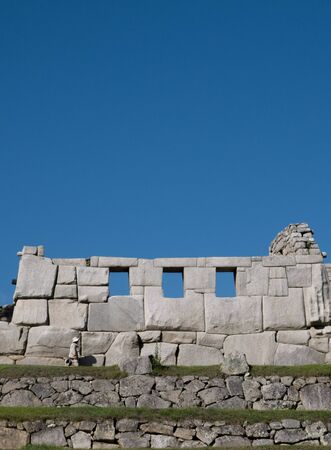 Three Windows at Machu Picchu, New 7 Wonder of the Word, Cuscoの写真素材