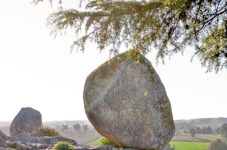 Sentinel Stone at Sentinel hill in Tandil City, Buenos Aires, Argentinaの写真素材