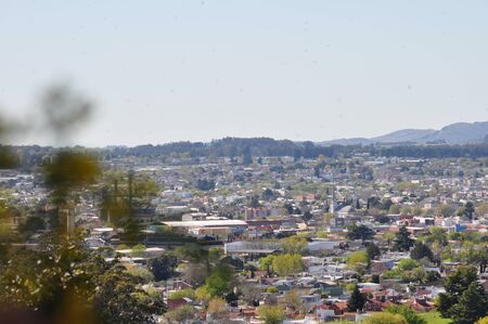 General view of Tandil City in Buenos Aires, Argentinaの写真素材