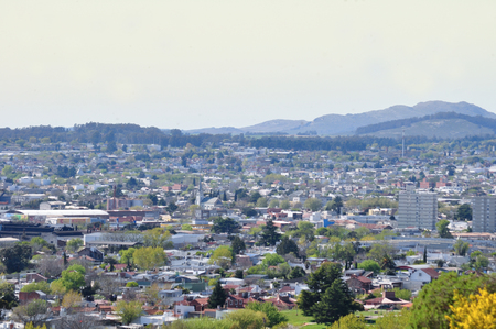 General view of Tandil City in Buenos Aires, Argentinaの写真素材