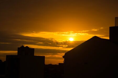 Sunset in Buenos Aires Cityの写真素材