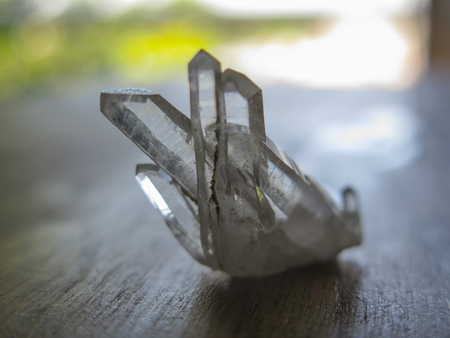 Close up on a quartz rockの写真素材