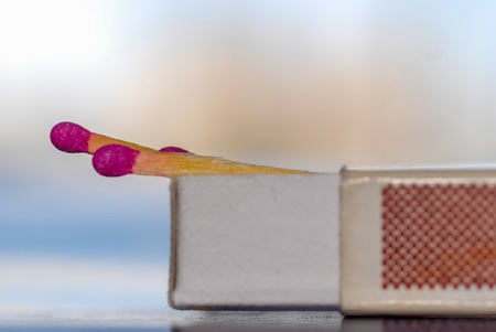 Box of matches on blur backgroundの写真素材