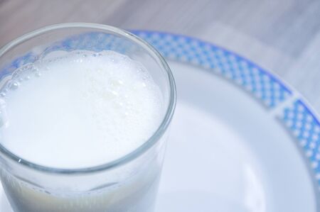 Glass of Fresh Milkの写真素材