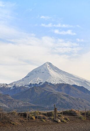 Volcano Lanin, Patagonia, Neuquen, Argentinaの写真素材