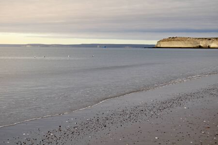 Doradillo beach in Puerto Madryn, Chubut, Argentinaの写真素材