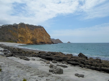 Los Frailes beach in Parque Nacional Machalilla, Puerto Lopez, Ecuadorの写真素材