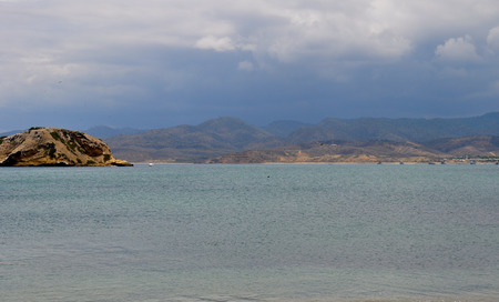 Los Frailes beach in Parque Nacional Machalilla, Puerto Lopez, Ecuadorの写真素材