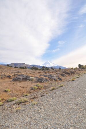 Volcano Lanin, Patagonia, Neuquen, Argentinaの写真素材