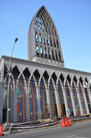 OSORNO, CHILE - JUNE 21, 2016: General view of the Catholic Cathedral, San Mateo Apostol in Osorno, Chileのeditorial素材