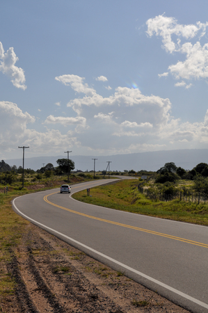 Route at Villa General Belgrano, Cordoba, Argentinaの写真素材