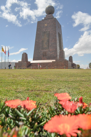 Middle of the world Monument in Quito, Ecuadorのeditorial素材