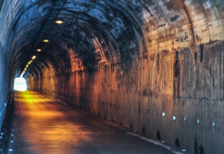 Tunnel in Banos de Agua Santa, Ecuadorの写真素材