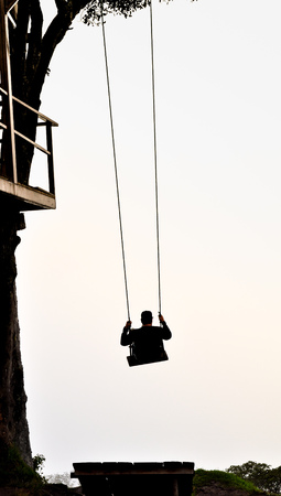 Swing in Ba?os, Ecuadorの写真素材