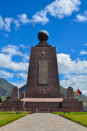 Middle of the world Monument in Quito, Ecuadorのeditorial素材