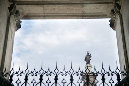 Column of holy Mary for basilica Santa Maria Maggioreの写真素材