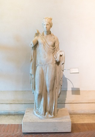 Ancient statue of Venus in baths of Diocletian (Thermae Diocletiani) in Rome. Italyのeditorial素材