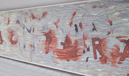 Mosaics in Metro Station Spagna in Rome, Italyの写真素材