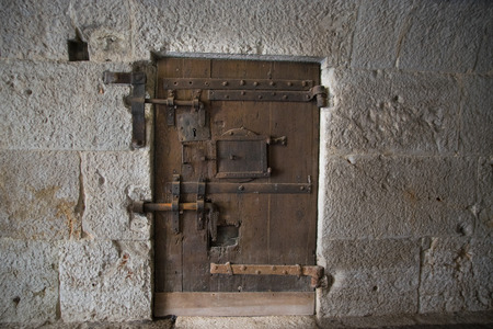 Medieval Jail door at Palazzo Ducale (Doge's Palace) in Venice, Italyのeditorial素材
