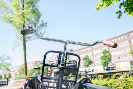 Beautiful view of cool bicycle on the parkingの写真素材