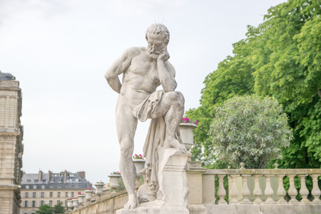 Statue of Marius at Luxembourg Garden in Paris, Franceの写真素材