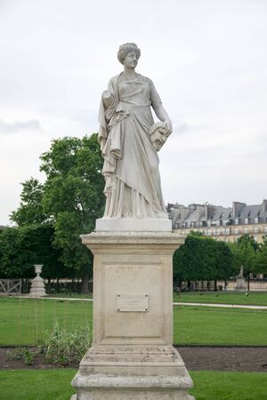 La Comedie. The comedy. Statue in Tuileries park, Paris, France.のeditorial素材