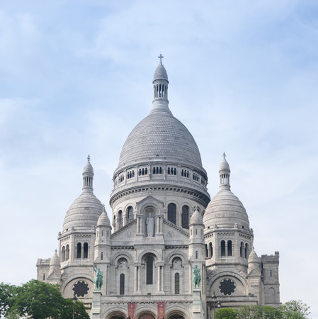 Sacre-Coeur Basilica on Montmartre, Paris, Franceのeditorial素材