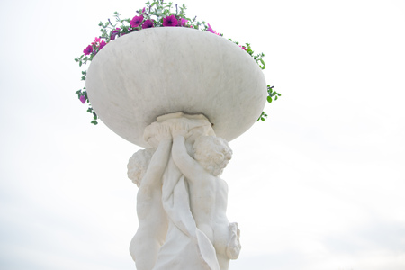 Luxembourg gardens ornamental statue, Parisの写真素材