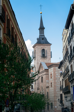 Church of San Gines de Arles is situated on the Calle Arenal, it is one of the oldest churches of Madrid, Spainの写真素材
