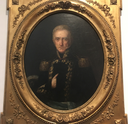 BUENOS AIRES, ARGENTINA - NOVEMBER 01, 2017:  Old paint of Cornelio Saavedra, former President, Procer at Cabildo museum in Buenos Aires, Argentinaのeditorial素材