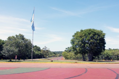 Puerto Iguazu, Argentina - November 24, 2019: Main Entrance of Iguazu National Park in Misiones, Argentinaのeditorial素材