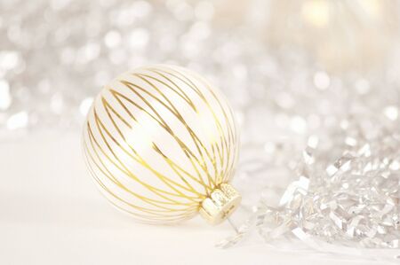 Shot of Christmas ball Ornaments Mockupの写真素材