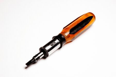 Screwdriver on white backgroundの写真素材