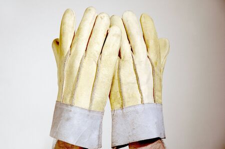 Protective Glove on white backgroundの写真素材