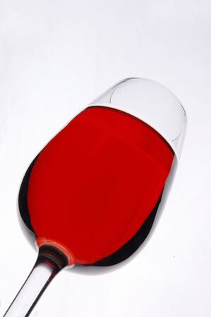 Wine Glass containing red wine, Low angle viewの写真素材