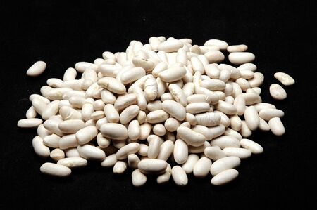 Beans, Close Up against black backgroundの写真素材