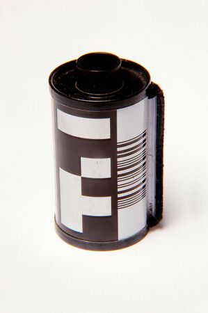 Camera Film on white background 