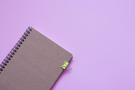 Set of stationery items on pink background. Flat layの写真素材