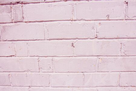 Abstract brick pink background texture. Side viewの写真素材