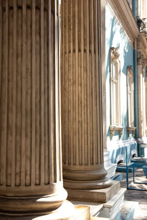 Elements of the architecture of an old building. Antique columnsの写真素材