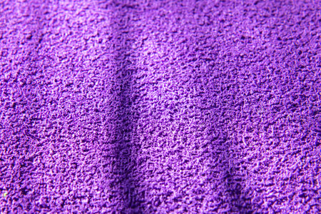 Light violet periwinkle soft, fluffy, light blanket. Texture white cotton textile backgroundの写真素材