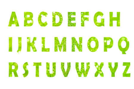 English alphabet on a white background. Abstract bright alphabetの写真素材