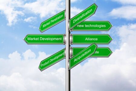 Stock image of marketing directions signageの写真素材
