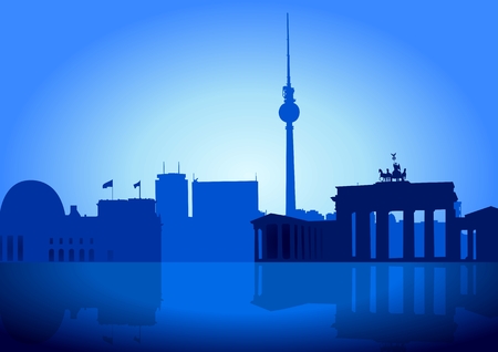 An illustration of Berlin skylineのイラスト素材